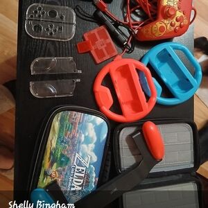 Nintendo Switch Mario Kart Racing Wheel Set - Red and Blue